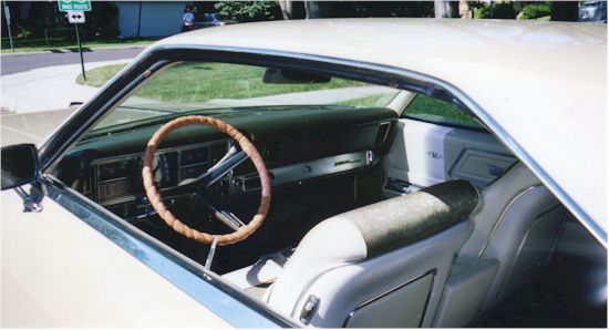 1968 Buick Riviera View of the dashboard and front seats through the 