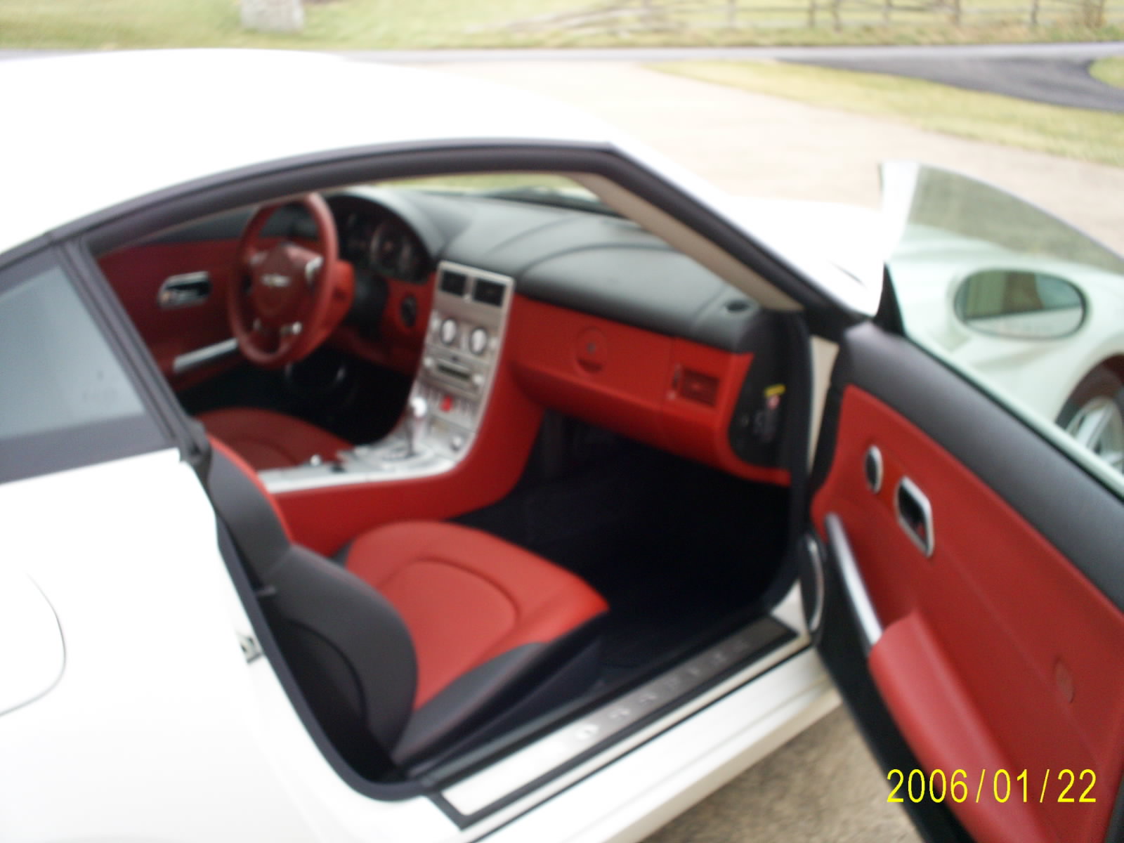 White chrysler crossfire with red interior #4