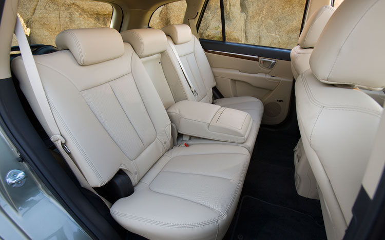 2009 Hyundai Santa Fe, Interior Back Seat View, exterior, manufacturer