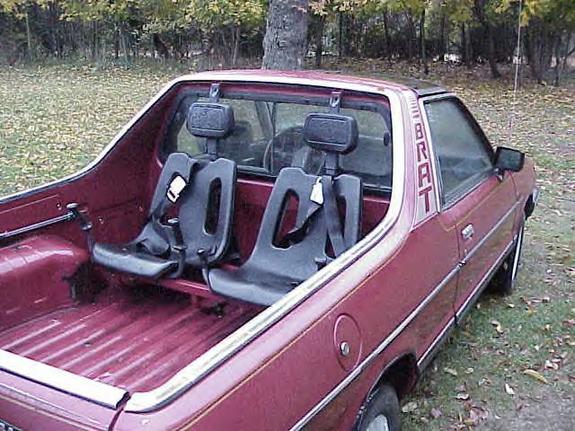 subaru baja back seat