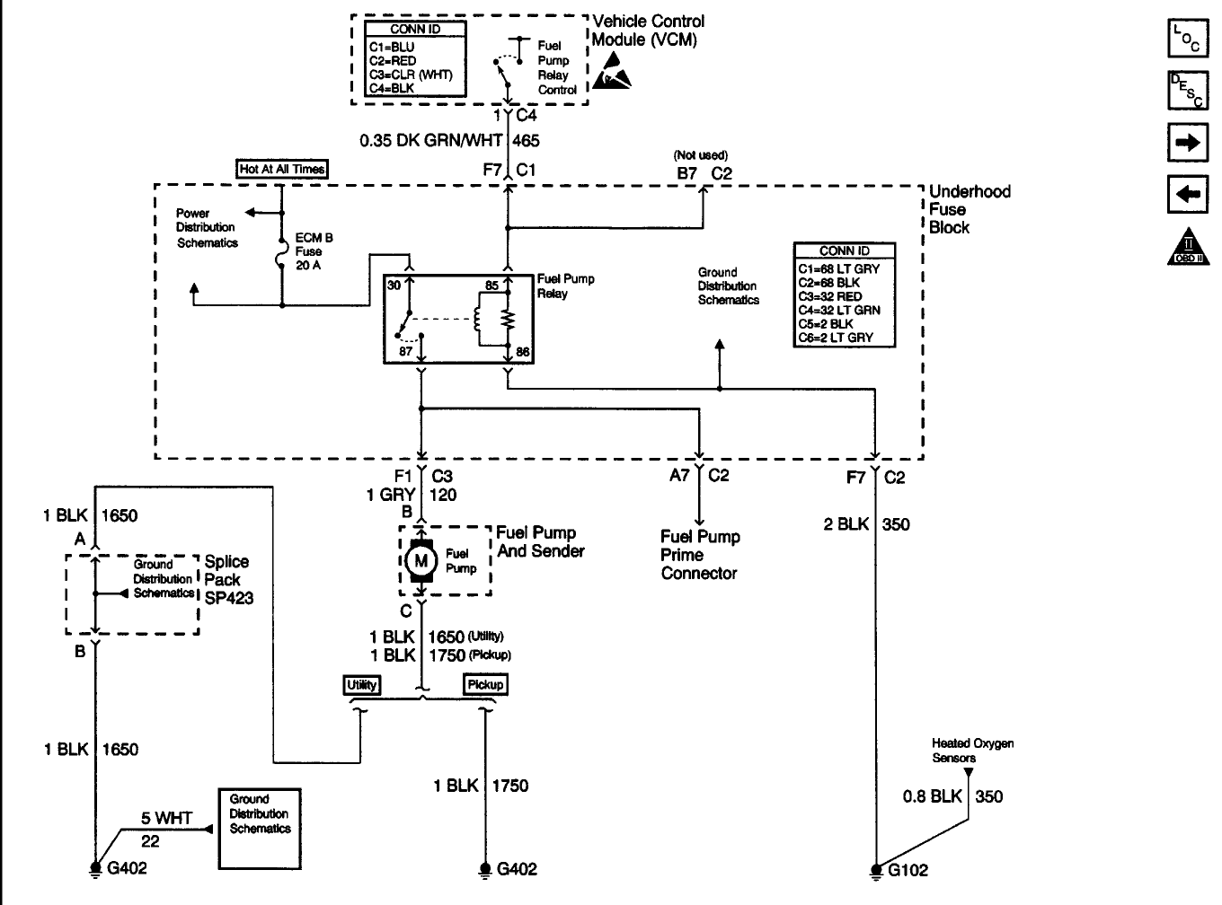 1997 Gmc sierra fuel pump schematic