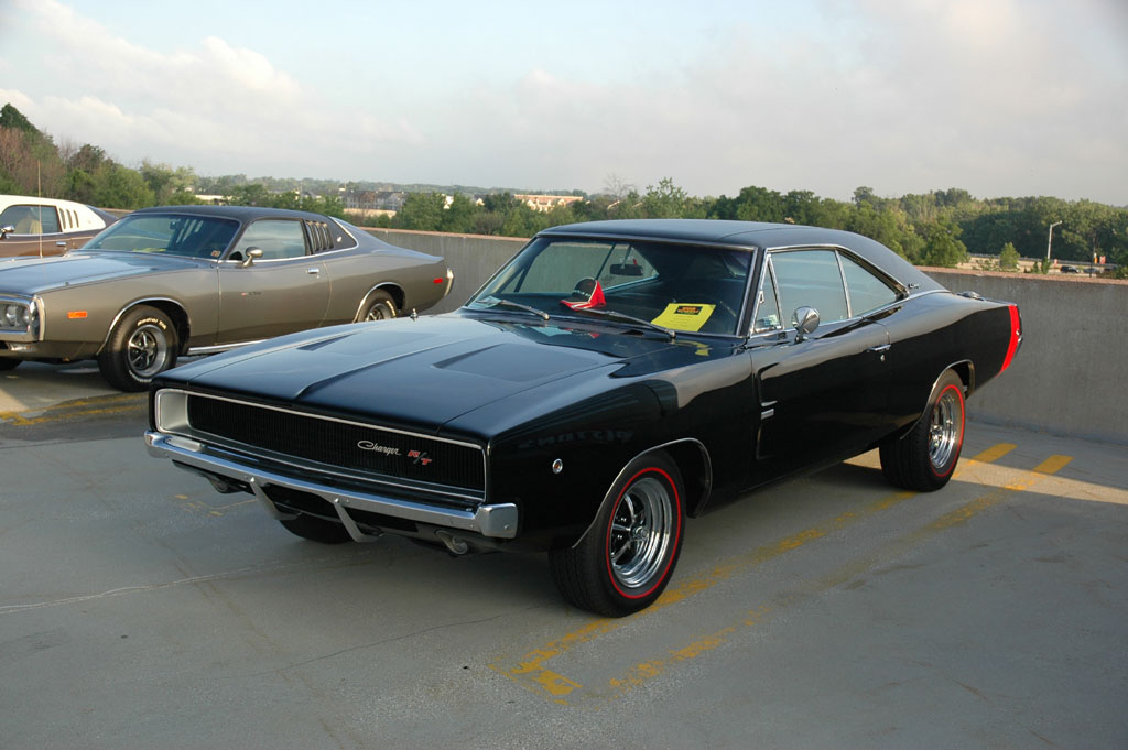 Black 1968 Dodge Charger R T exterior