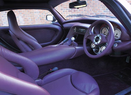 2000 TVR Cerbera Inside the car interior