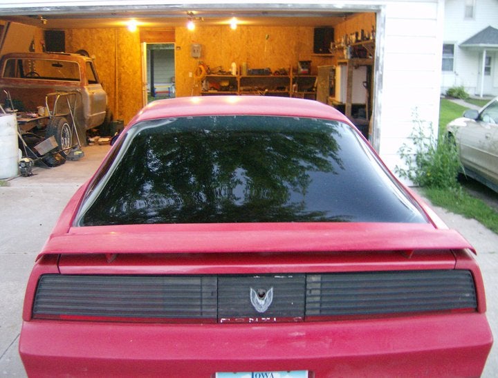 1984 Pontiac Trans Am rear tinted window exterior