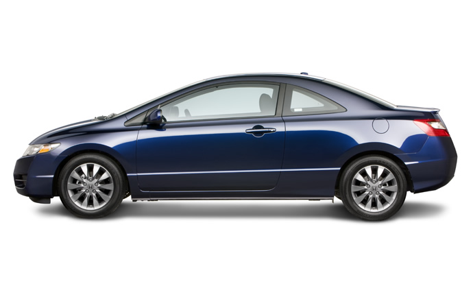 The Civic Coupe's shorter wheelbase compared to the fourdoor sedan makes 