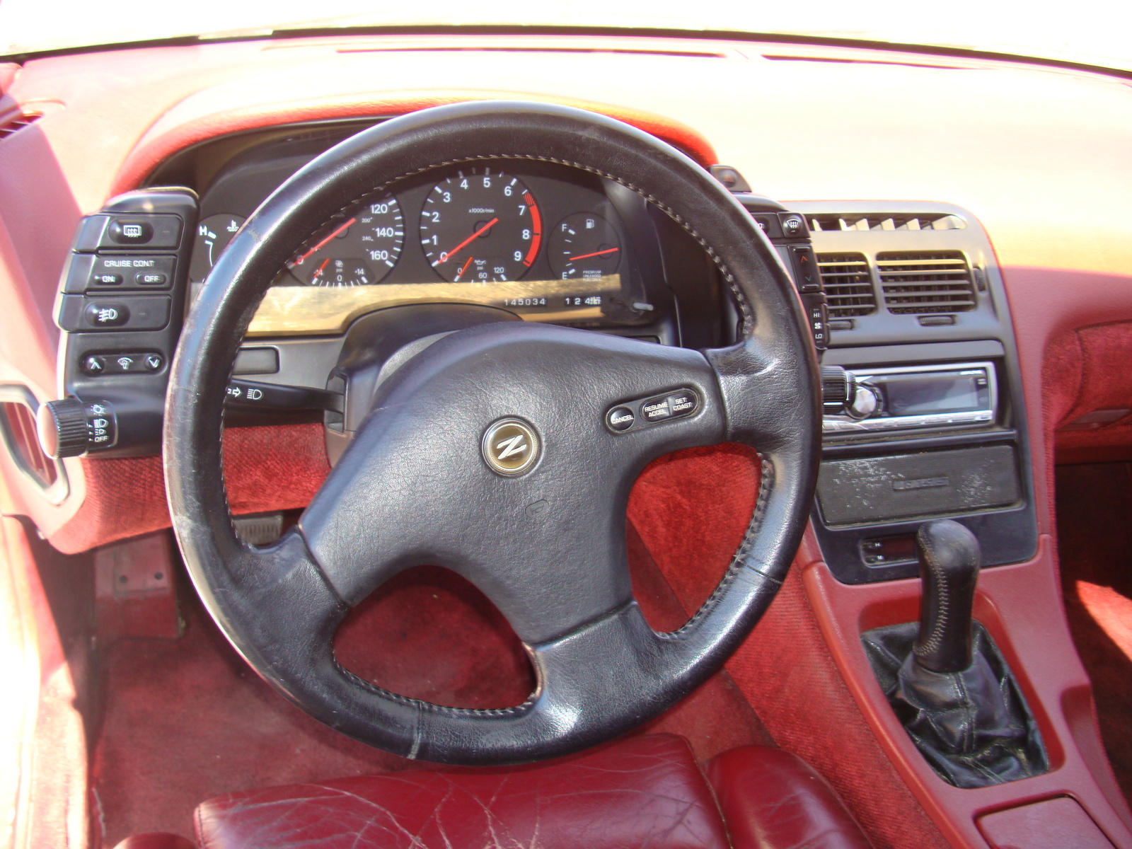 1990 Nissan 300zx red interior #7