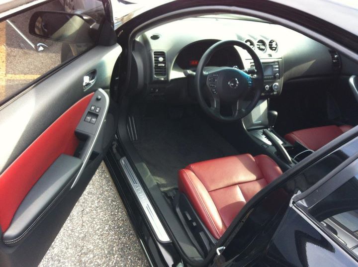 2012 Nissan altima coupe red interior #2