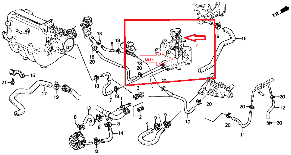 1993 Honda accord lx thermostat location #1