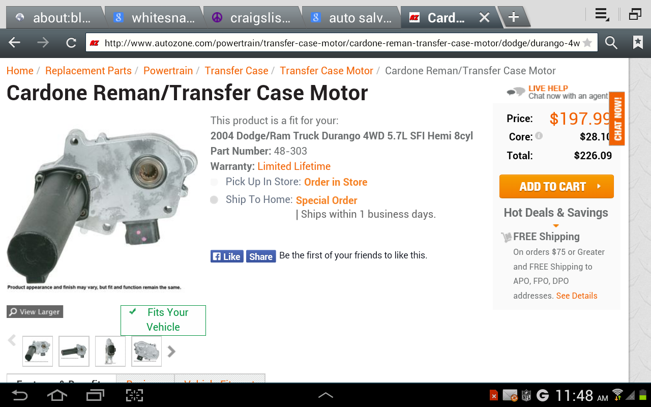 2005 Dodge Durango Transfer Case Motor Location