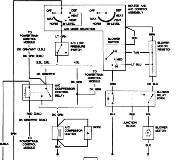 S10 blower motor wiring diagram