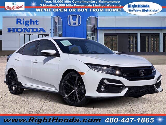 Certified 2020 Honda Civic Hatchback Sport Touring Fwd For Sale Cargurus