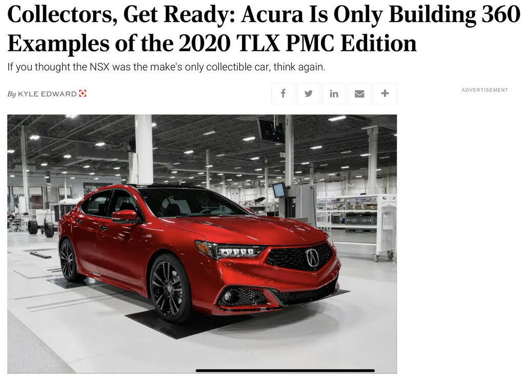 Used 2020 Acura Tlx Pmc Edition Sh Awd For Sale With Photos Cargurus