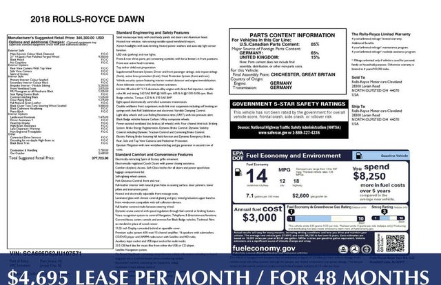 2018 Rolls-Royce Dawn Convertible