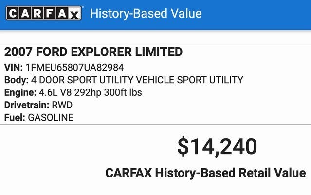 2007 Ford Explorer Limited V8