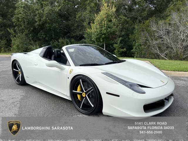 ferrari 458 white convertible