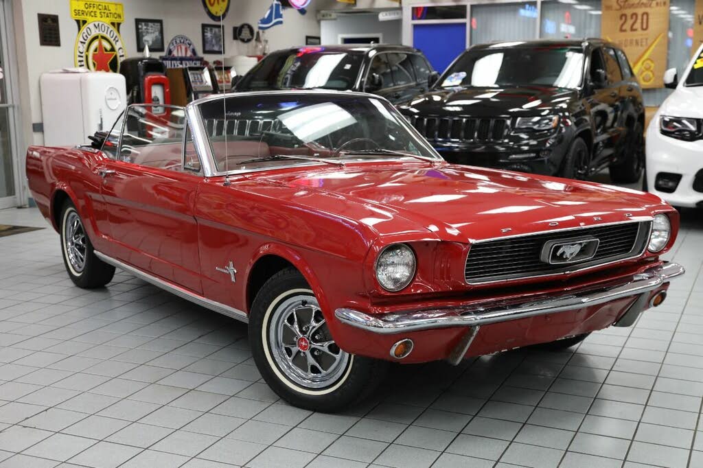 Red 1966 Ford Mustang Convertible RWD, Image 0