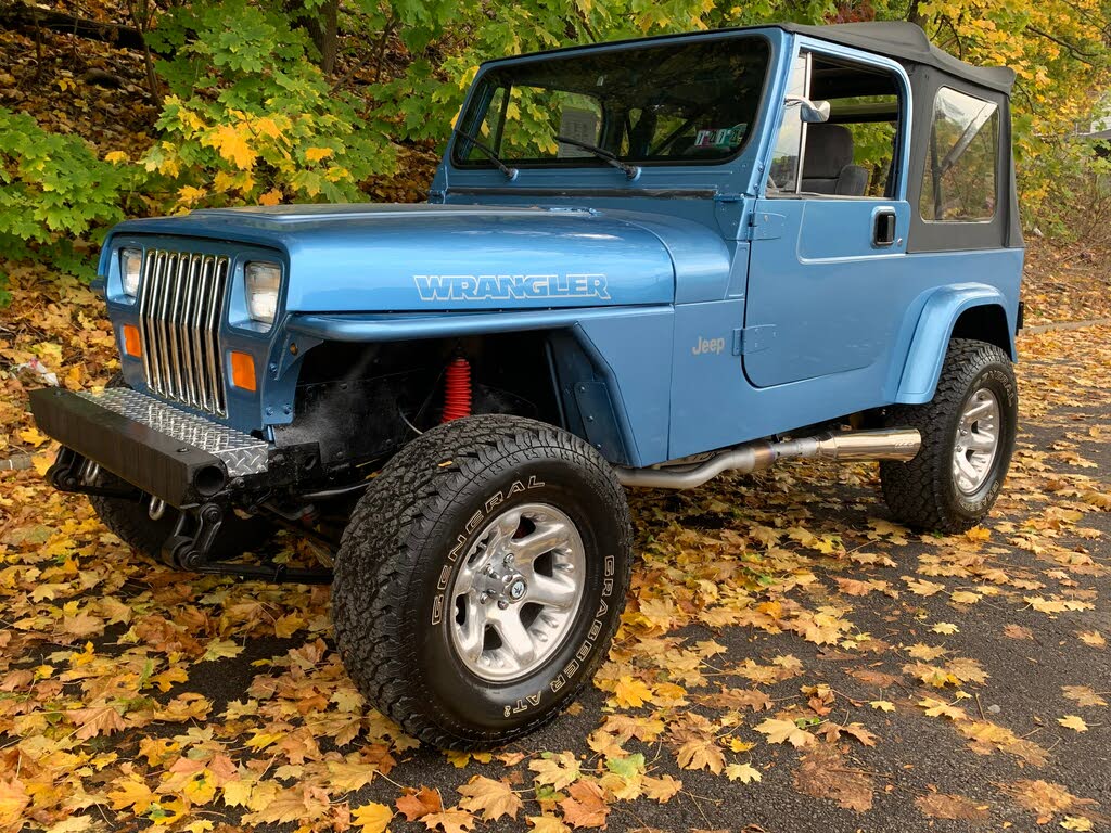 Blue 1991 Jeep Wrangler Islander