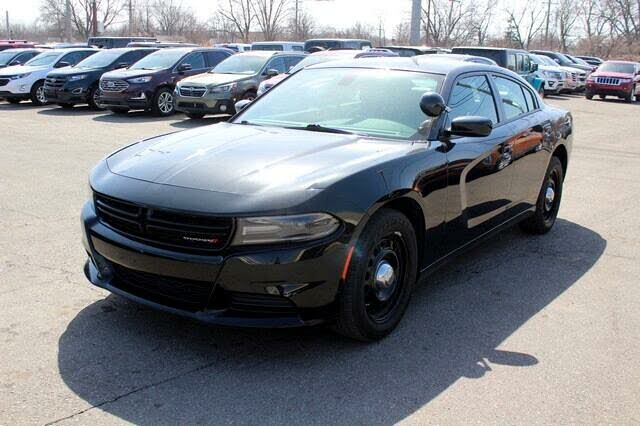 black charger police car