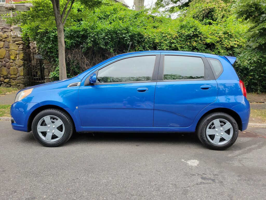 2009 Chevrolet Aveo LT in Blue - Drivers Side Profile Stock Photo