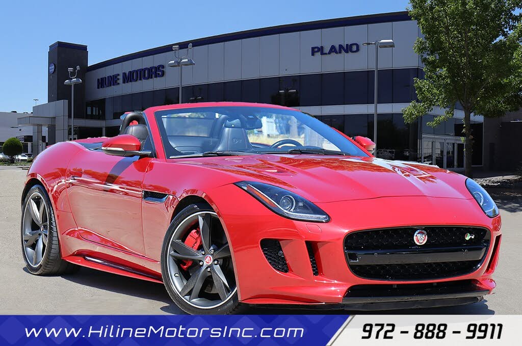 jaguar f type red convertible