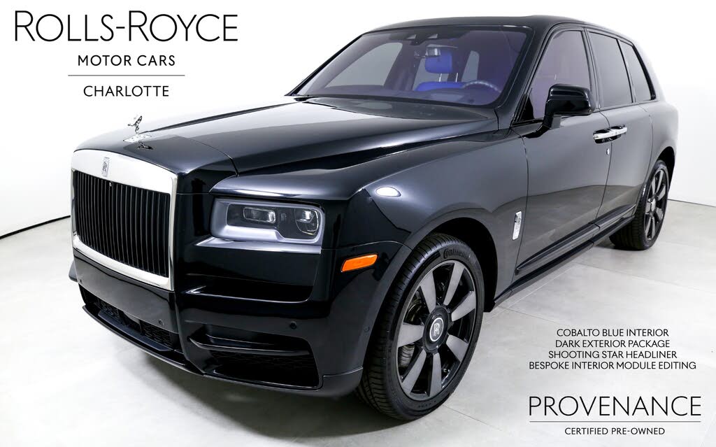 Full vehicle details of 2022 Rolls-Royce Cullinan Cullinan Diamond Black  Tailored Purple Piano Black available for sale at Rolls-Royce Motor Cars  Miami 2060 Biscayne Blvd,Miami,33137,Florida,USA for €339,449