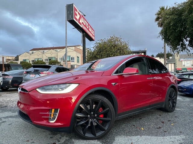 Tesla model x with deals red interior