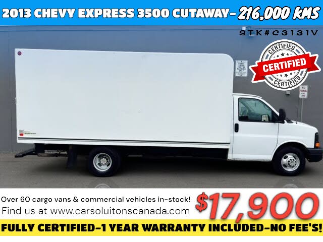 Chevrolet Express Chassis 3500 177 Cutaway with 1WT RWD 2013