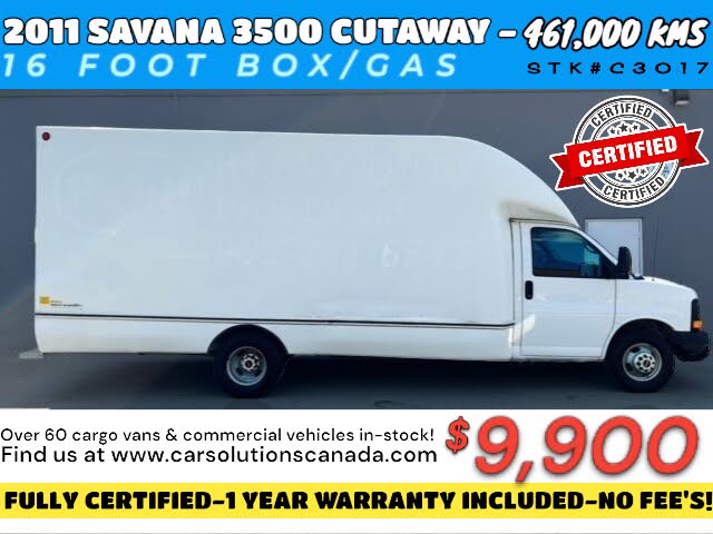 2011 GMC Savana Chassis 3500 177 Cutaway with 1WT RWD
