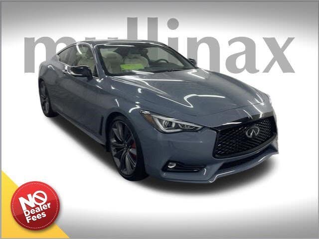 Check out this beautiful Slate Gray 2021 INFINITI Q60 Red Sport