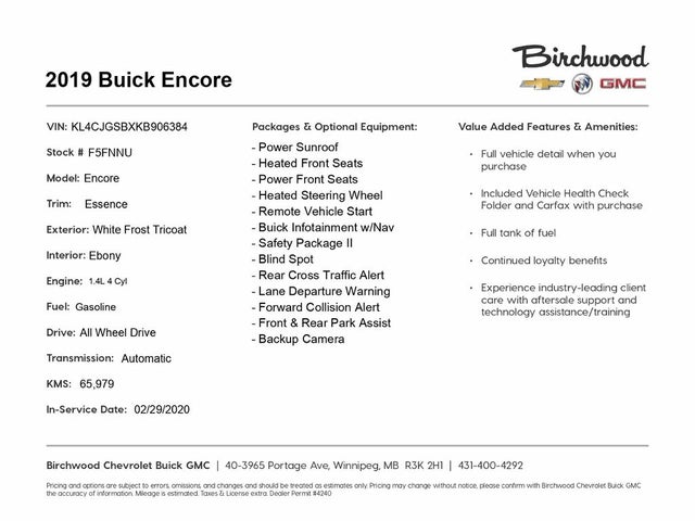 Buick Encore Essence AWD 2019