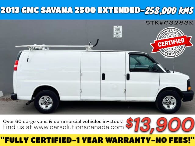 2013 GMC Savana Cargo 2500 Extended RWD