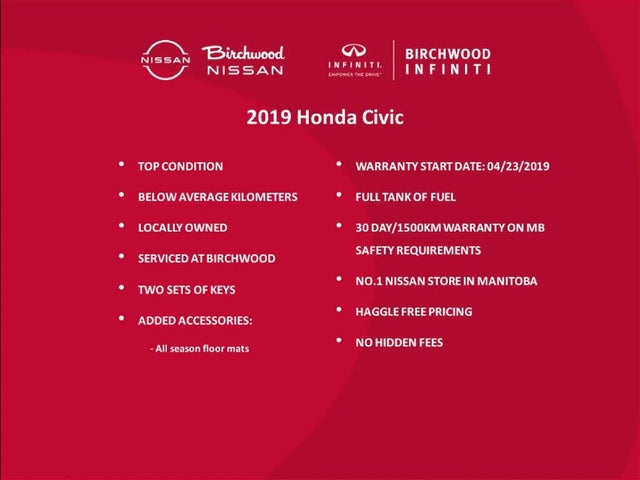 2019 Honda Civic Hatchback Sport Touring FWD