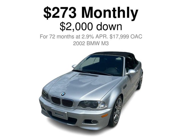 2002 BMW M3 Convertible RWD