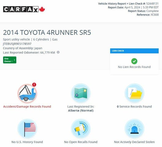 2014 Toyota 4Runner SR5 4WD