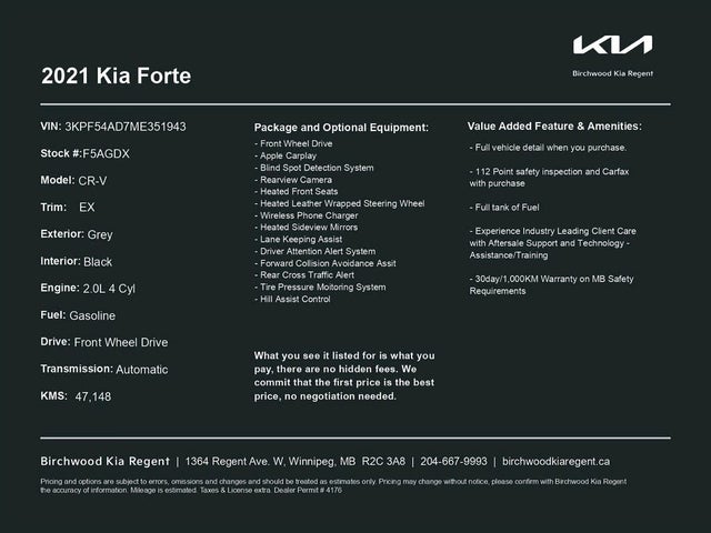 2021 Kia Forte EX FWD
