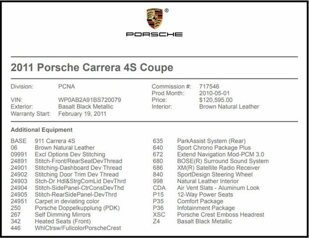 2011 Porsche 911 Carrera 4S Coupe AWD