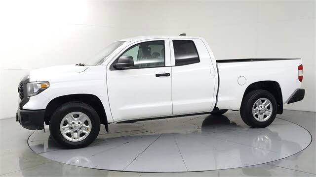 White 2021 Toyota Tundra SR Double Cab RWD Pickup Truck 4X2 6-Speed Automatic Overdrive