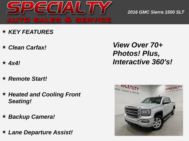 2016 GMC Sierra 1500 SLT Crew Cab 4WD