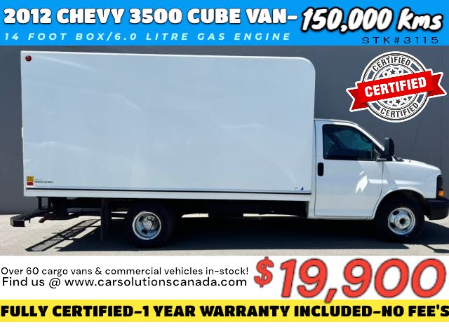 Chevrolet Express Chassis 3500 159 Cutaway with 1WT RWD 2012