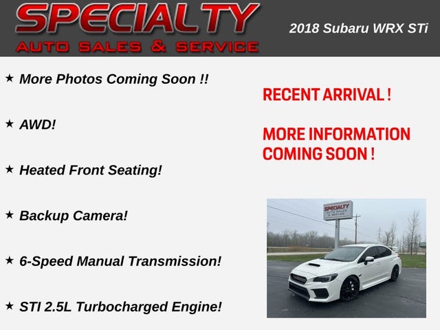 2018 Subaru WRX STI AWD
