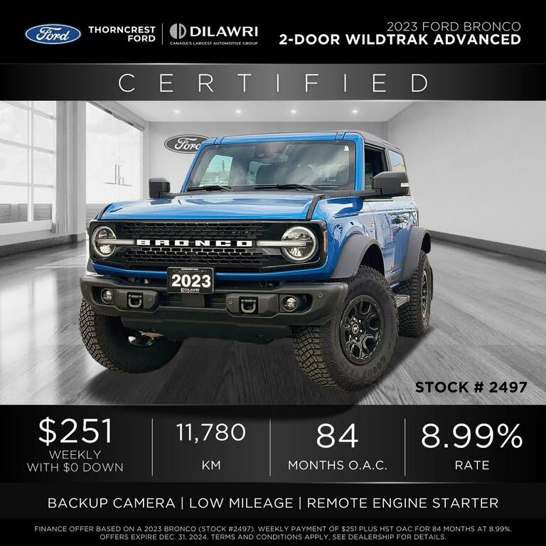 2023 Ford Bronco Wildtrak Advanced 2-Door 4WD