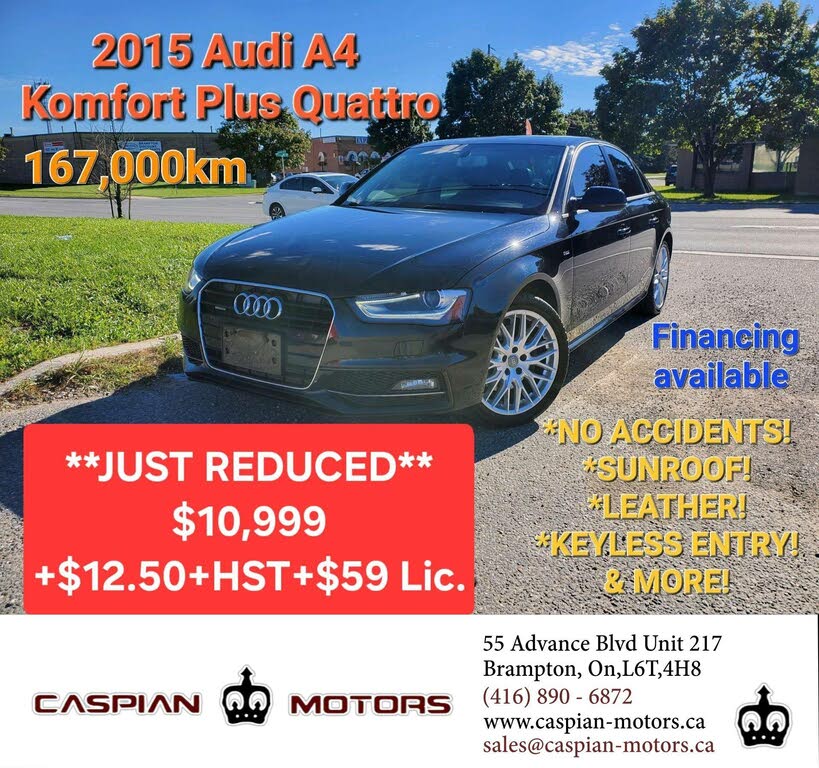 2015 Audi A4 2.0T quattro Komfort AWD