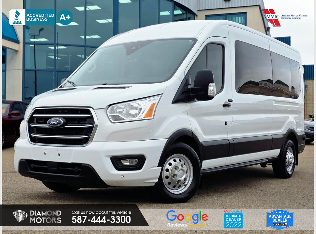 2020 Ford Transit Passenger 350 XLT Medium Roof LWB AWD with Sliding Passenger-Side Door