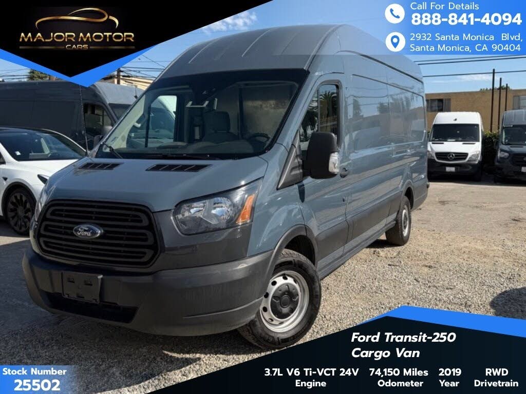 2019 Ford Transit Cargo 250 Extended High Roof LWB RWD with Sliding Passenger-Side Door