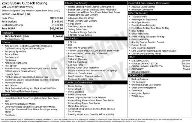 2025 Subaru Outback Touring AWD