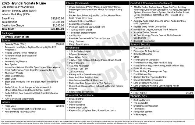 2026 Hyundai Sonata N Line FWD