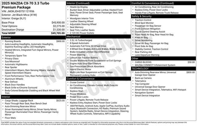 2025 Mazda CX-70 3.3 Turbo Premium AWD