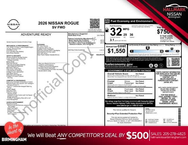 2026 Nissan Rogue SV FWD