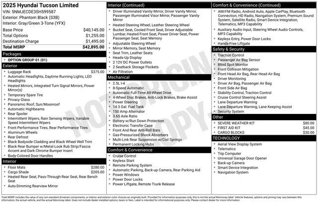 2025 Hyundai Tucson Limited AWD