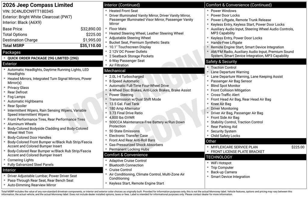 2026 Jeep Compass Limited 4WD
